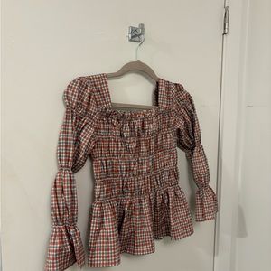 Asos plaid blouse small (GANNI vibes)